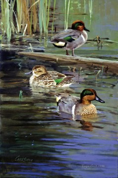 泳ぐ鳥 Oil Paintings